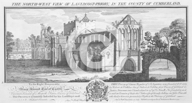 'North West View of Lanercost Priory in the County of Cumberland', 1739. Artists: Nathaniel Buck, Samuel Buck.