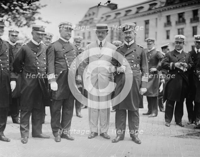 Capt. Ritter, Rear Adm. Ward, German Ambassador, Admiral Paschowitz, 1912. Creator: Bain News Service.