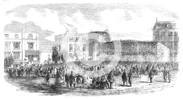 The Lambeth Election: the Hustings at Kennington, 1857. Creator: Unknown.