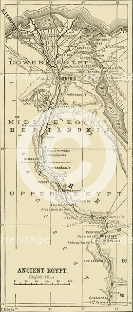 'Map of Ancient Egypt', 1890.   Creator: Unknown.