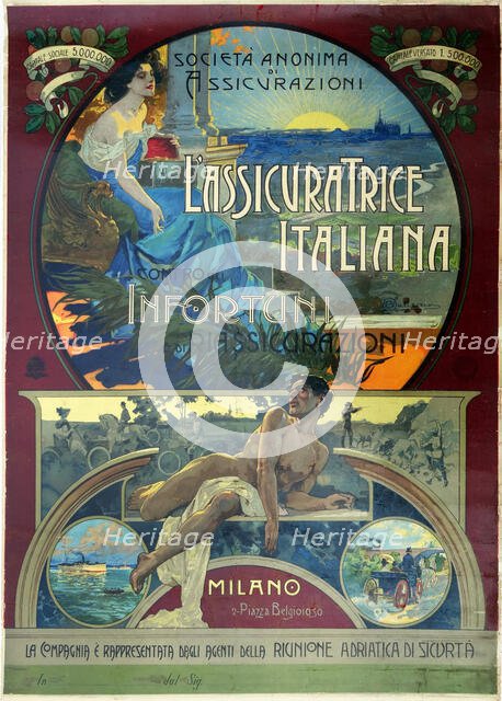 L'Assicuratrice Italiana, c1905. Creator: Ballerio, Osvaldo (1870-1942).