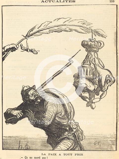 La paix a tout prix, 1870. Creator: Honore Daumier.