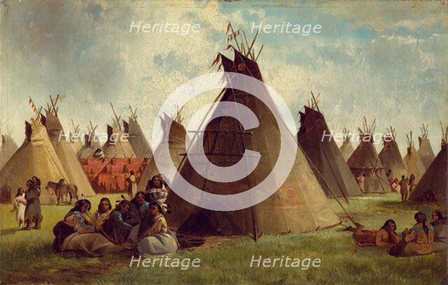 Prairie Indian Encampment, c1870. Creator: John Mix Stanley.