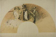Fan for the Gavarni Ball, 1903. Creator: Jean Louis Forain.
