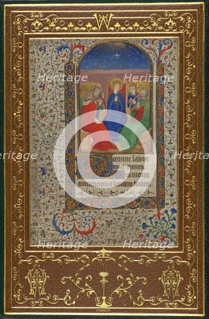 Virgin Mary with saints, miniature from a Book of Hours, 1475-1500. Creator: Unknown.