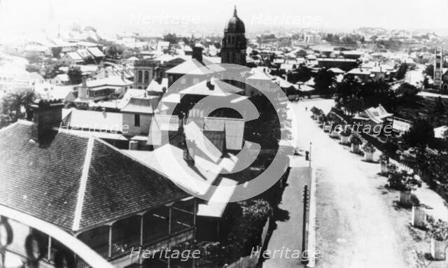 Aerial photo of Wickham Terrace, c1896. Creator: Poul C Poulsen.