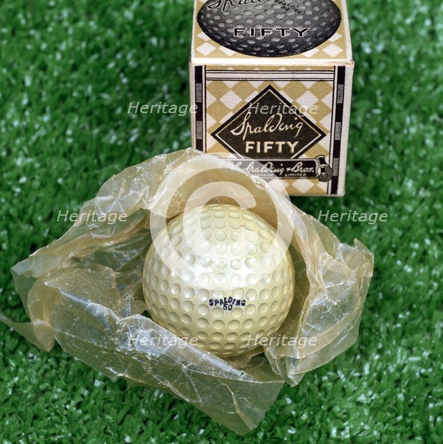 Spalding 50 golf ball, c1919. Artist: Unknown