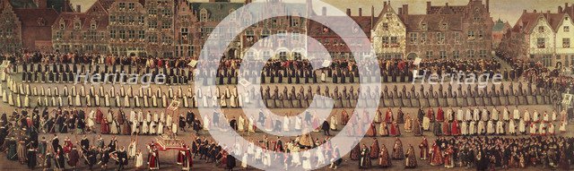  'Festival of Ommeganck or Parrot, Brussels: procession of Our Lady of Sablon', by Denis van Alsl…