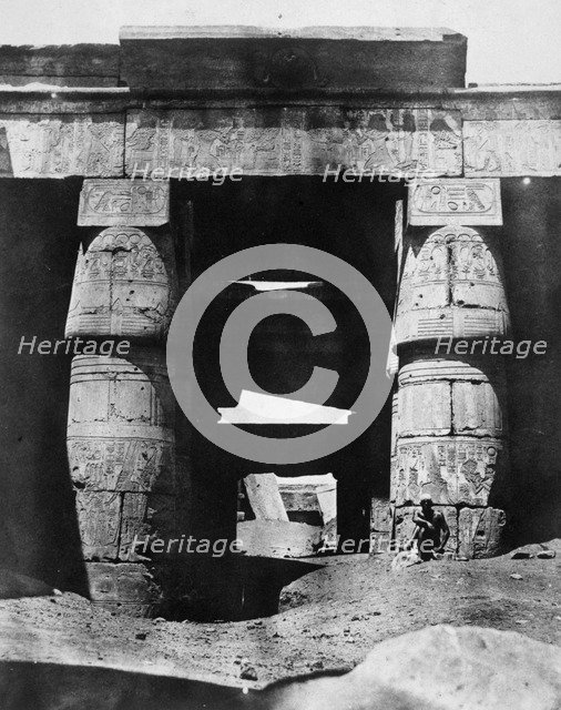 Temple ruins, Egypt, 1852. Artist: Maxime du Camp