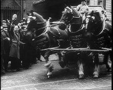 American Civilians Celebrating the End of Prohibition Whilst a Carriage Leaves a Brewery..., 1930s. Creator: British Pathe Ltd.