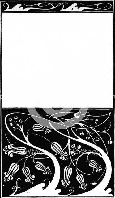 'Design for Cover of The Mountain Lovers, c.1895, (1914). Artists: Aubrey Beardsley, William Sharp.
