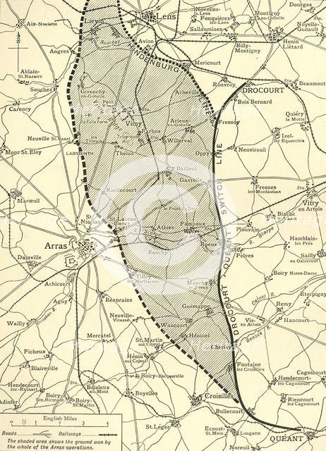 'The Battlefield of Arras', First World War, c1917, (c1920) Creator: Unknown.