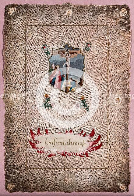 The three holy women before the crucified Christ. Creator: Unknown.