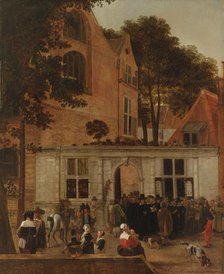The Conferring of a Degree at the University of Leiden about 1650, c.1650-c.1660. Creator: Hendrick van der Burch.