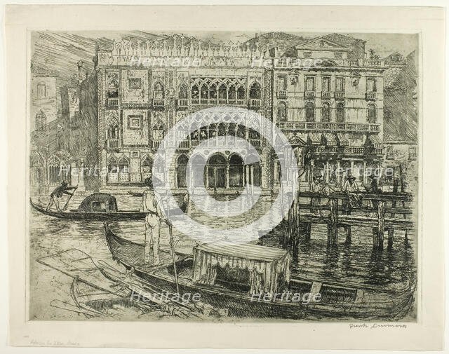 Palazzo Ca D'Oro, Venice, 1883. Creator: Frank Duveneck.