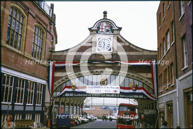 Entrance arch, Windsor and Eton Central Station, Windsor, Windsor and Maidenhead, 1977. Creator: Dorothy Chapman.