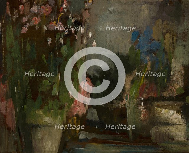 Flowers on a Terrace, 1903. Creator: Olga Boznanska.