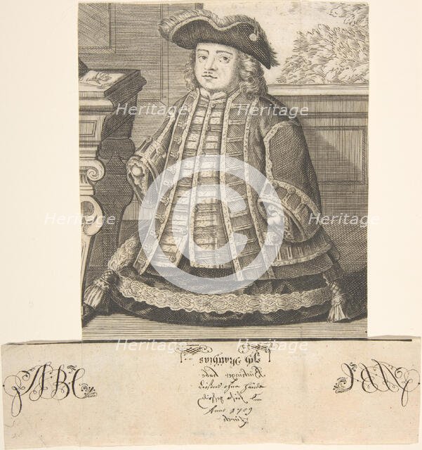 Portrait of Matthias Buchinger (1674-1739), 1709. Creator: Anon.