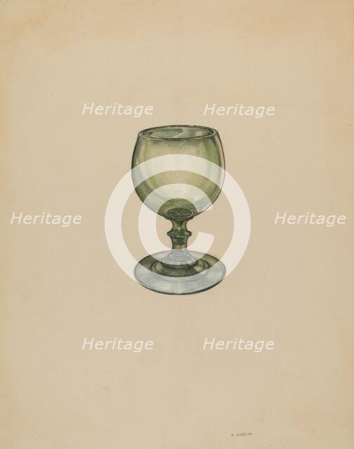 Wine Glass, c. 1936. Creator: Agnes Karlin.