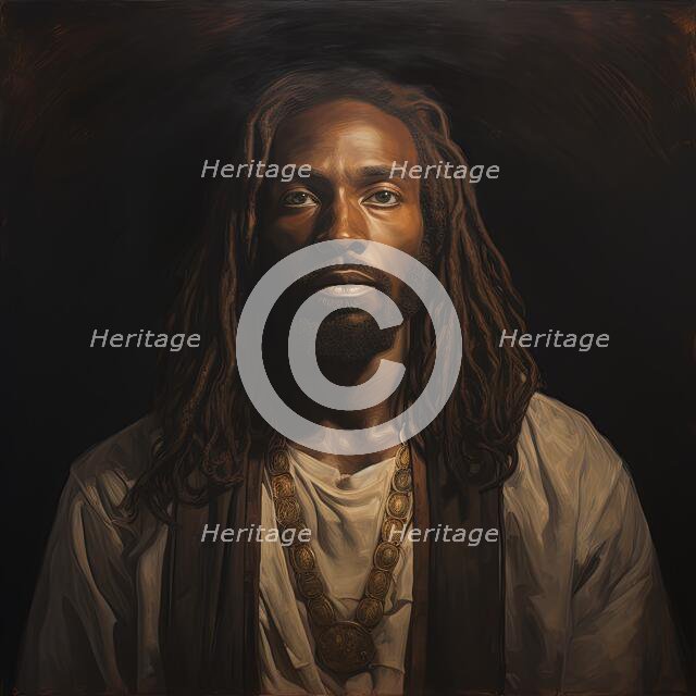 AI Image - Illustration of Black Jesus Christ, 2023. Creator: Heritage Images.