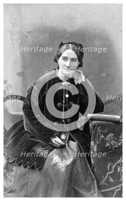 Portrait of a Mrs Cooper, c1880-1899(?). Creator: John Chancellor.