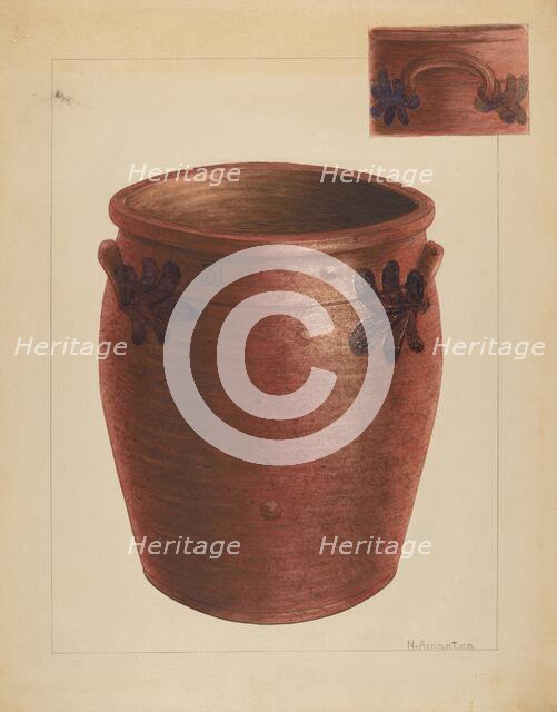 Crock, c. 1937. Creator: Nicholas Amantea.