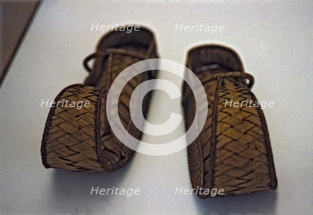 Egyptian sandals, front view.