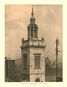 'St Michael, Paternoster Royal, The Steeple', mid-late 19th century. Creator: Unknown.