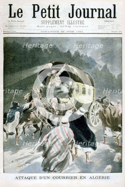 Attack on a courier in Algeria, 1901. Artist: Unknown