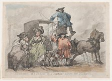 Sympathy, or A Family On A Journey Laying The Dust, July 12, 1784., July 12, 1784. Creator: Thomas Rowlandson.