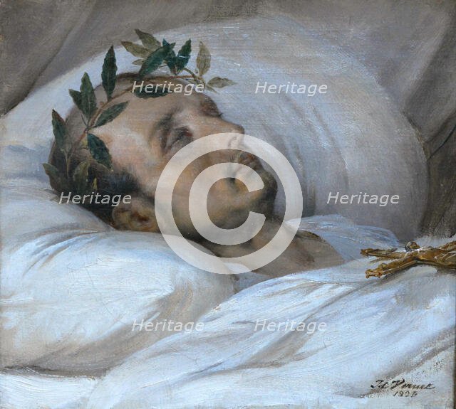 Napoleon on his deathbed, May 5, 1821, 1821. Creator: Vernet, Horace (1789-1863).