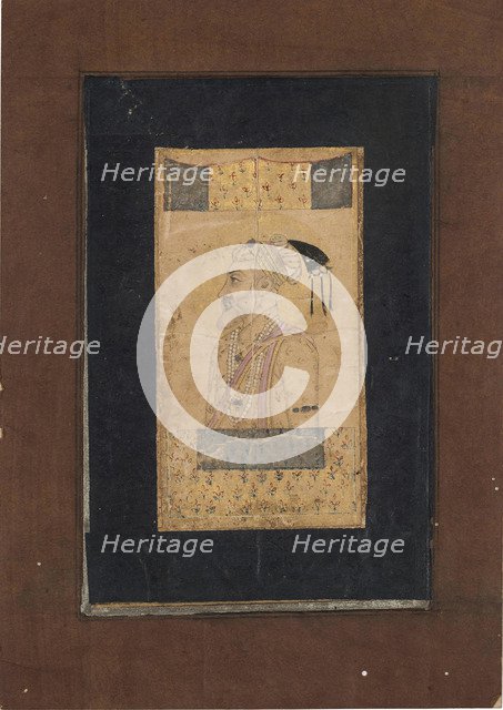 Portrait of Mughal Emperor Aurangzeb, 18th century.