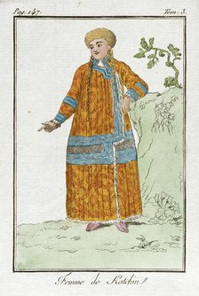 Costume Plate (Femme de Katchin), Late 18th to early 19th century. Creators: Jacques Grasset de Saint-Sauveur, LF Labrousse.