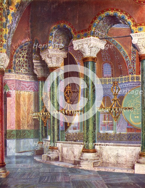 Interior of the Church of S. Sophia, Istanbul, Turkey, 1933-1934. Artist: Unknown