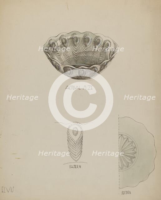 Bowl, c. 1936. Creator: Roberta Elvis.