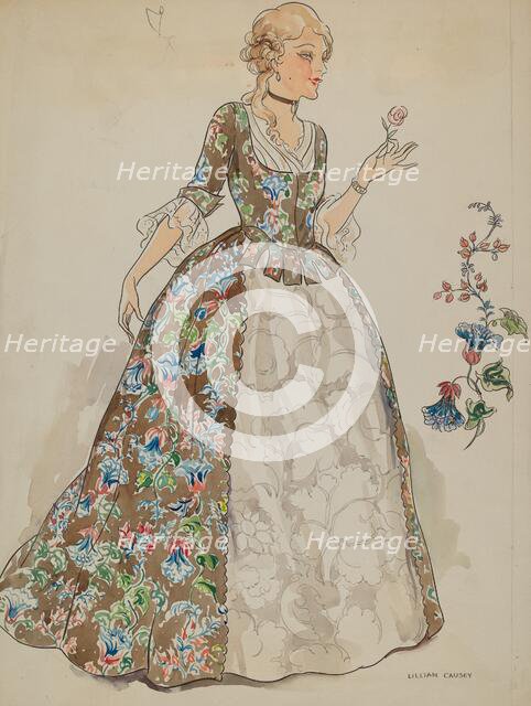 Dress, c. 1936. Creator: Lillian Causey.