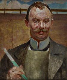 Portrait of Alfred Stepek, 1901. Creator: Jacek Malczewski.
