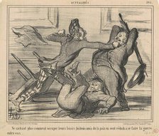 Ne sachant plus comment utiliser leurs loisirs ..., 19th century. Creator: Honore Daumier.