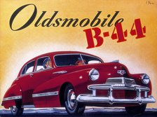 Poster advertising an Oldsmobile B44, 1942. Artist: Unknown