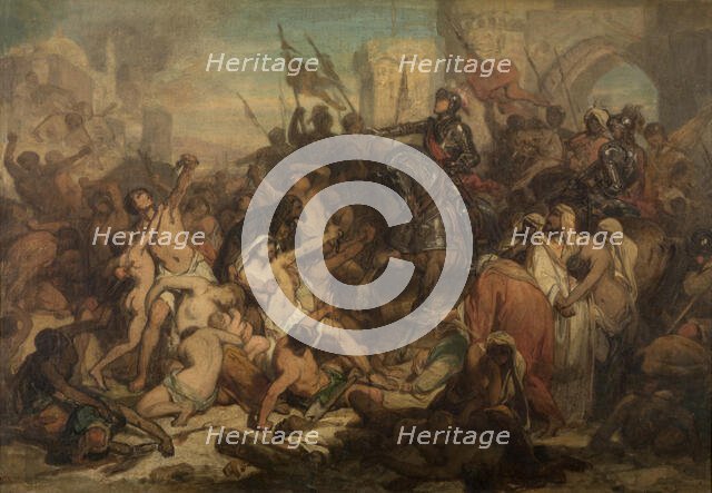 Charles V Frees the Slaves in Tunis, 1535, (c1870s). Creator: Nicaise de Keyser.