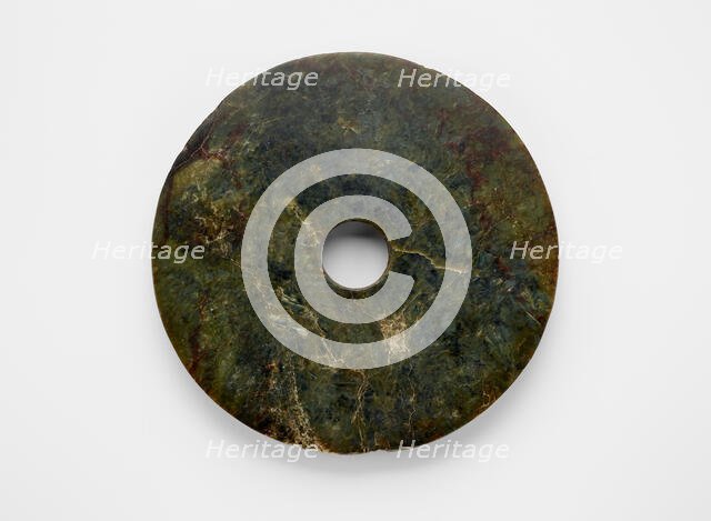 Disk (bi ?) with incised glyph, Late Neolithic period, ca. 3300-2250 BCE. Creator: Unknown.