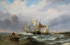 Vessels off the Dutch Coast, 1829-1860. Creator: Clarkson Stanfield.