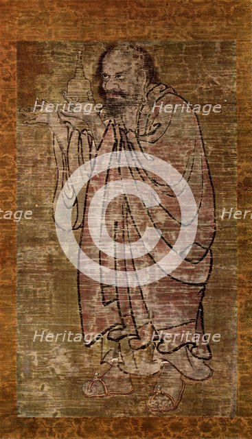 Arhat holding a reliquary, China, Song dynasty, c960-1279 (1925). Artist: Unknown