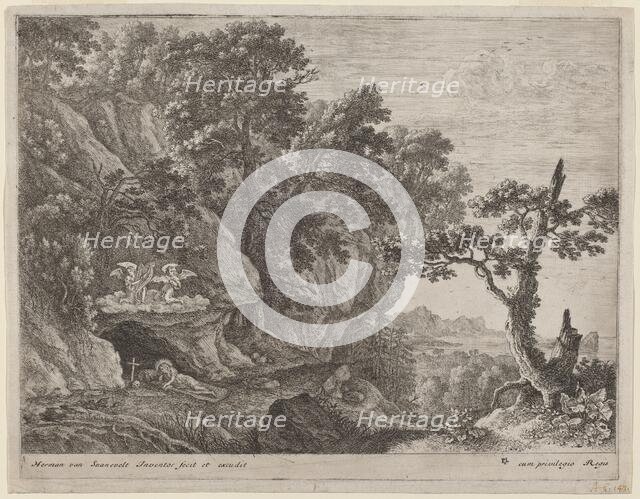 The Repentant Magdalene in a Landscape. Creator: Herman van Swanevelt.