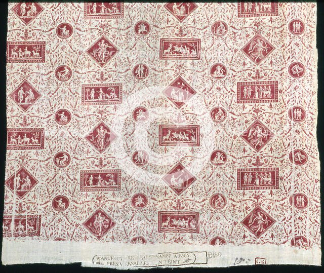 Panel (Furnishing Fabric), France, 1795/99. Creator: Oberkampf Manufactory.