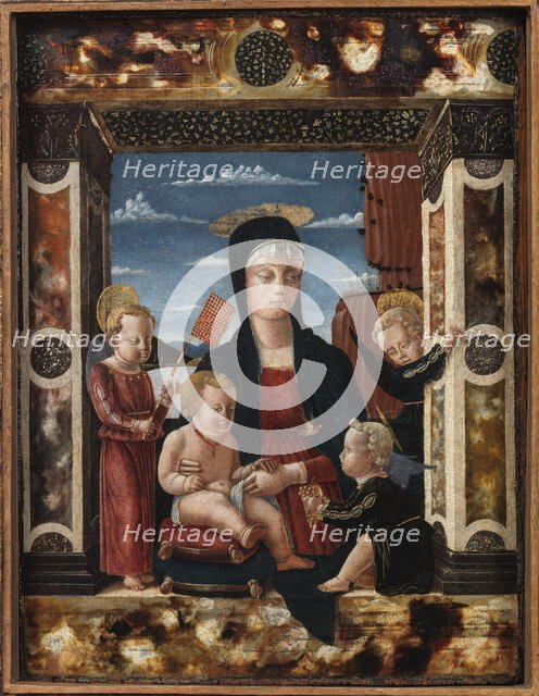 Madonna del Ventaglio (Madonna of the Fan), 1462-1465. Creator: Benaglio, Francesco (c. 1432-1492).