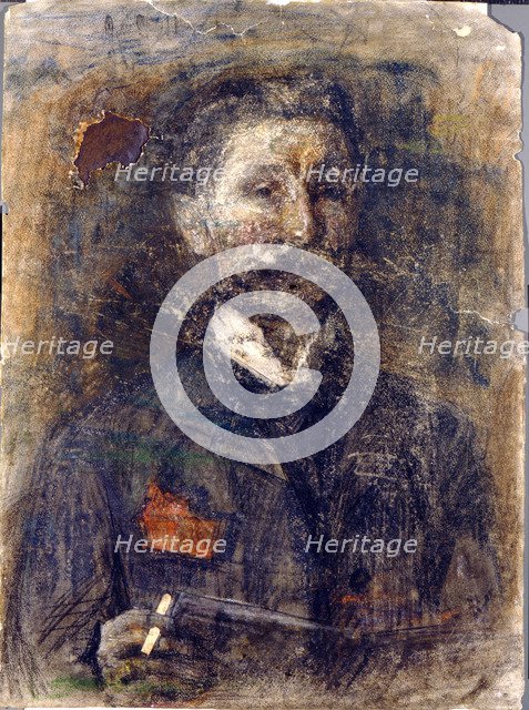 'Self-portrait', 1904.  Artist: Mikhail Vrubel