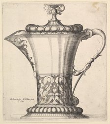 Jug with wide spout, 1645. Creator: Wenceslaus Hollar.