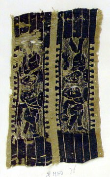 Textile Fragment, Coptic, 6th century. Creator: Unknown.