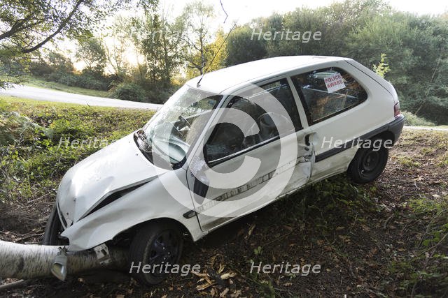Citroen Saxo accident 2016. Creator: Unknown.